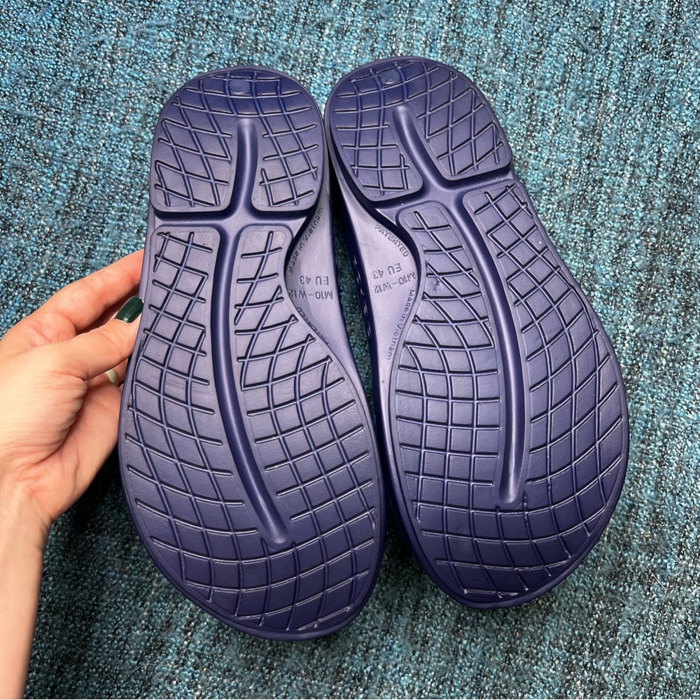 Oofos OOriginal Sandal Flip Flops in Navy Blue Men's Size 10 Recovery Shoes - Picture 8 of 9
